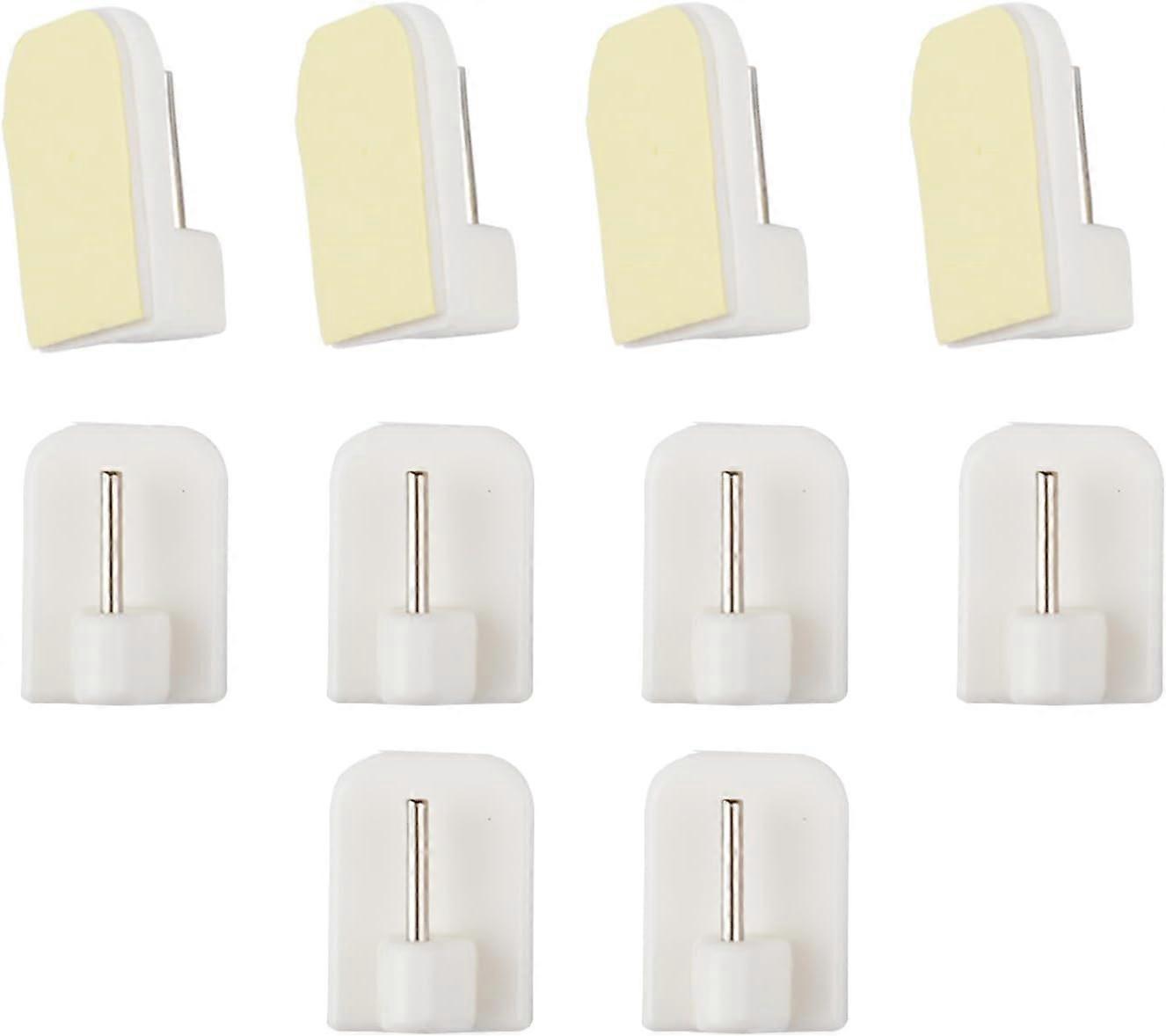 10 Pcs Curtain Hooks  Curtain Hangers  Rod Without Drilling Self-Adhesive Hooks for Curtain Rods