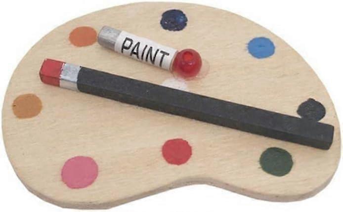 Easel Accessories 1/12 Dollhouse Painting Easel Palette Miniature Art Room Scene Decoration Mockup Painting Box Painting (Palette)