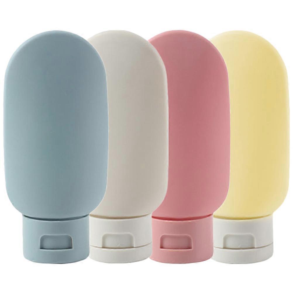 Portable Empty Bottle Travel Liquid Containers Assorted Color 11x5x3.5cm Leak-Proof 4Pcs