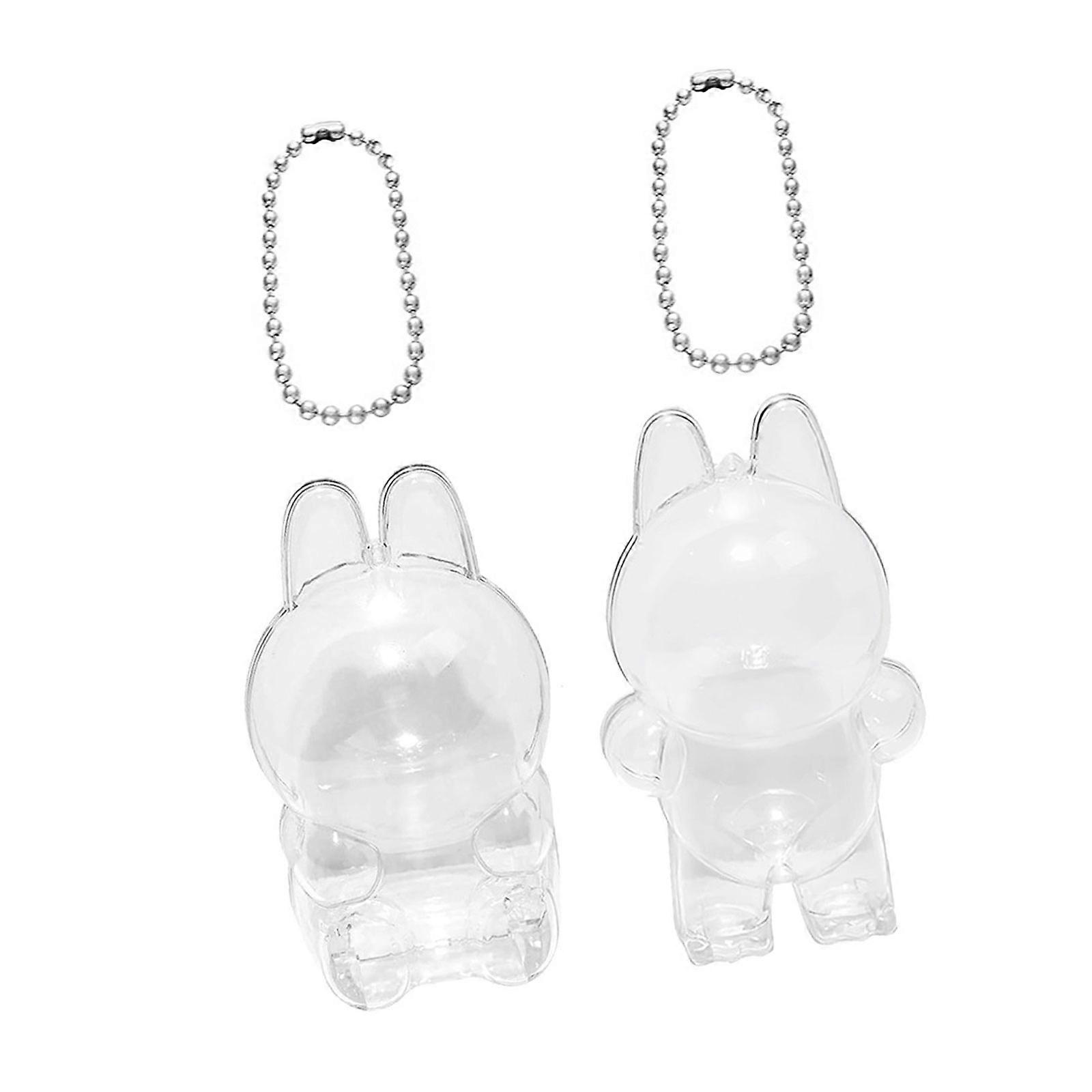 Portable Plastic Storage Container For Miniature Figurines Clear Cover Shield Against Damage And Dirt Multicolor