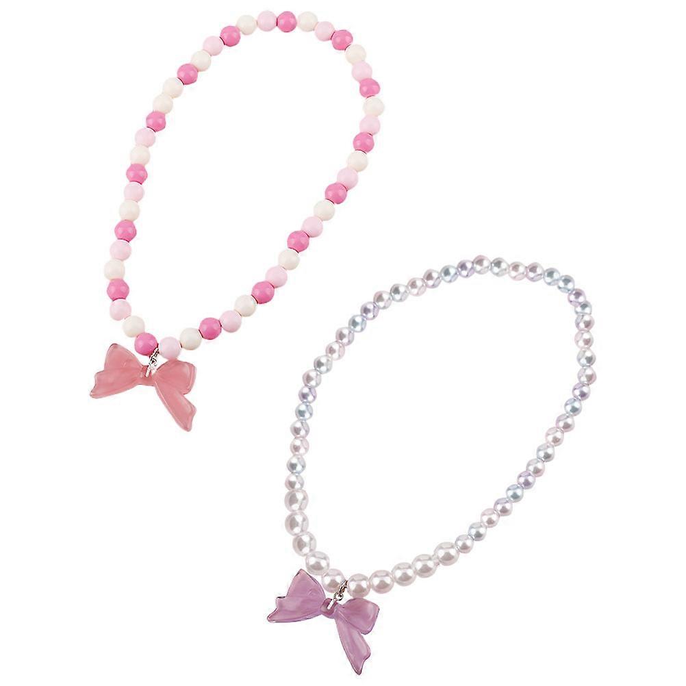 2pcs Beaded Butterfly Necklace Lightweight Jewelry for Parties, Dancing, and Performance – Cute, Comfortable, and Stylish Accessory