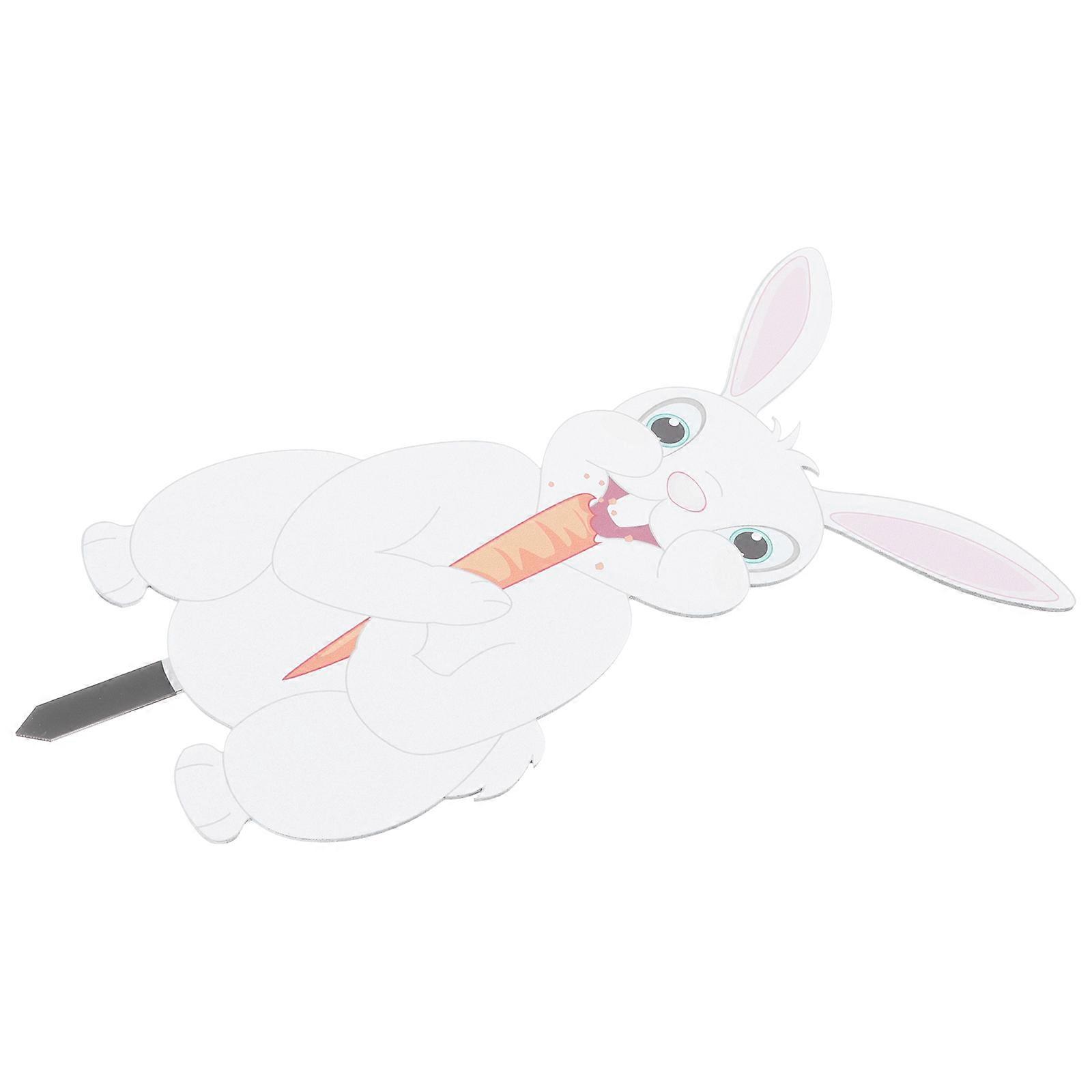 Outdoor Garden Statues Easter Bunny Stake Ornament Ground Stake Assorted Color Acrylic Insert Rabbit Stake 1Pack