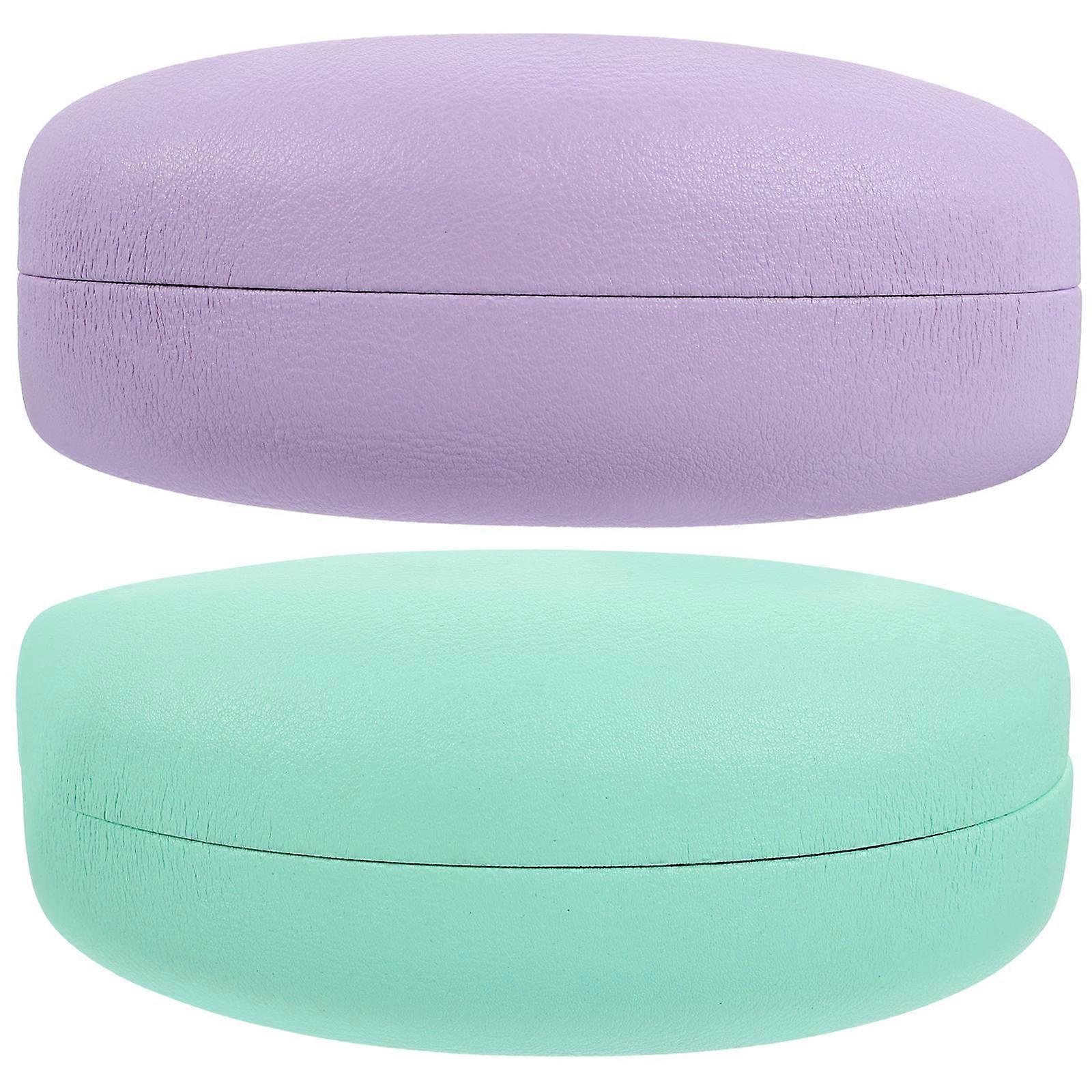 Hard Shell Sunglasses Cases for Women Lightweight Protective Eyeglass Organizer with Soft Lining, Green & Purple Travel Cases for Adults