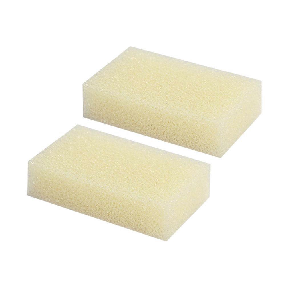 Beige Sponge Cleaning Brush with Powerful Scrubbing Surface for Kitchen and Bathrooms 2 Pieces