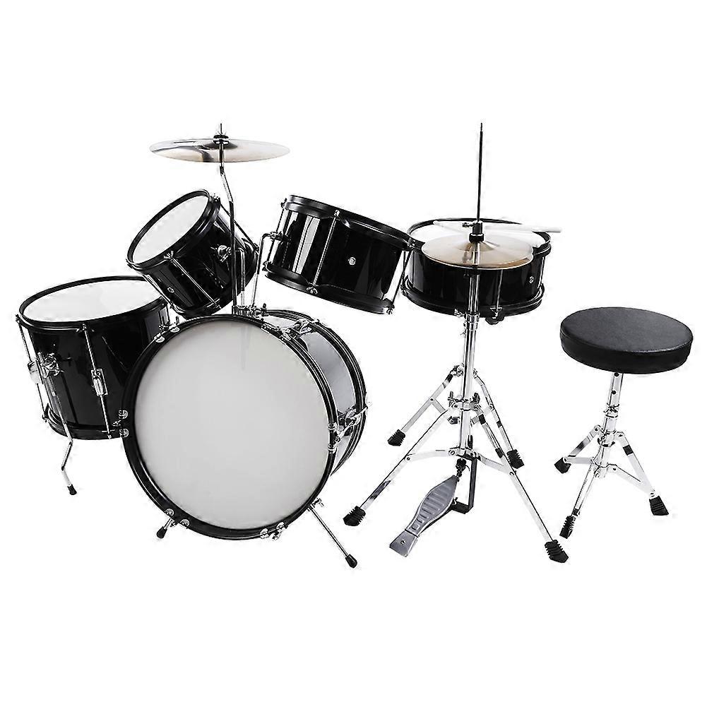 5pieces Junior Children Drum Kit Stool Drumsticks Pedal Beginners Set