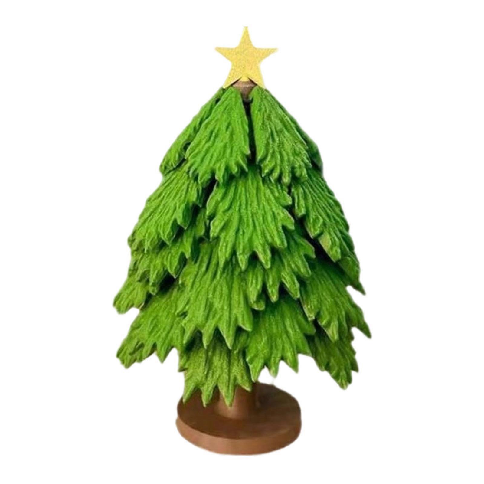 Miniature Christmas Tree Coaster Set Stackable Trivet for Mugs Heat Resistant Cup Mat For Seasonal Styling Multicolor