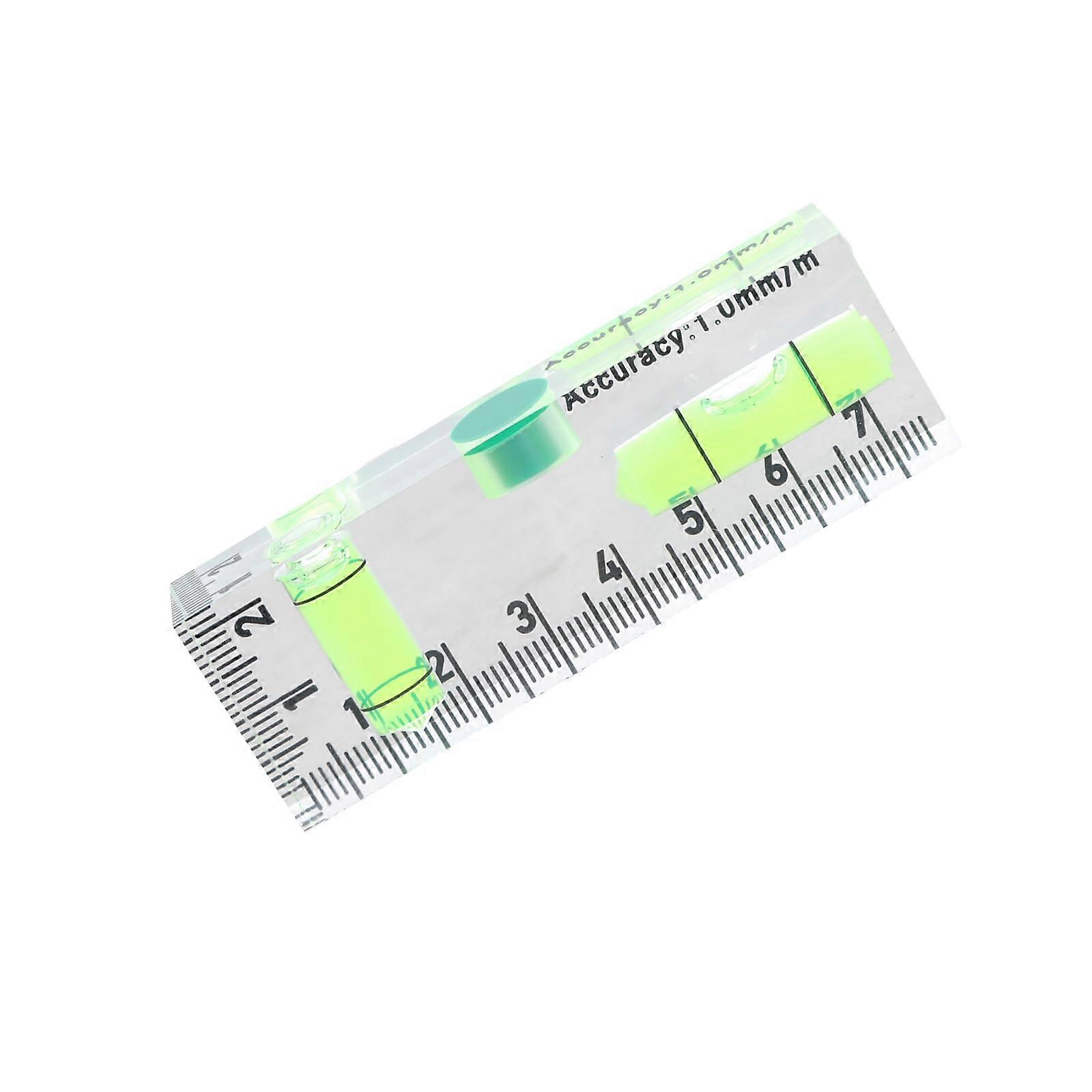 Small Spirit Levels Tool Construction Tool with 90°/180° Planes Bubble Pocket Acrylic Check Bubble Levels Tool Base 75x25x15MM