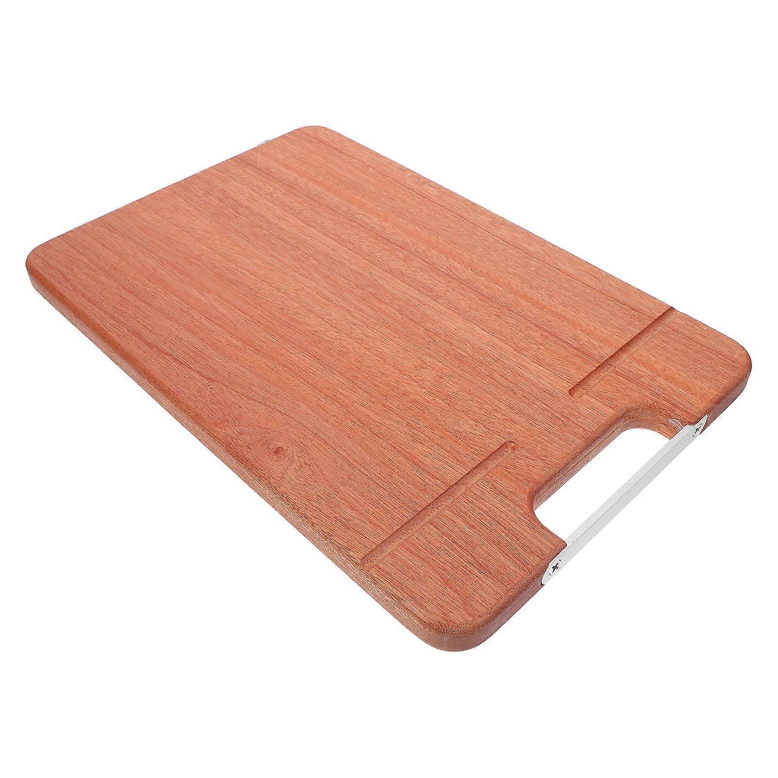 Solid Wood Cutting Board for Charcuterie Serving with Side Handles 1 Piece
