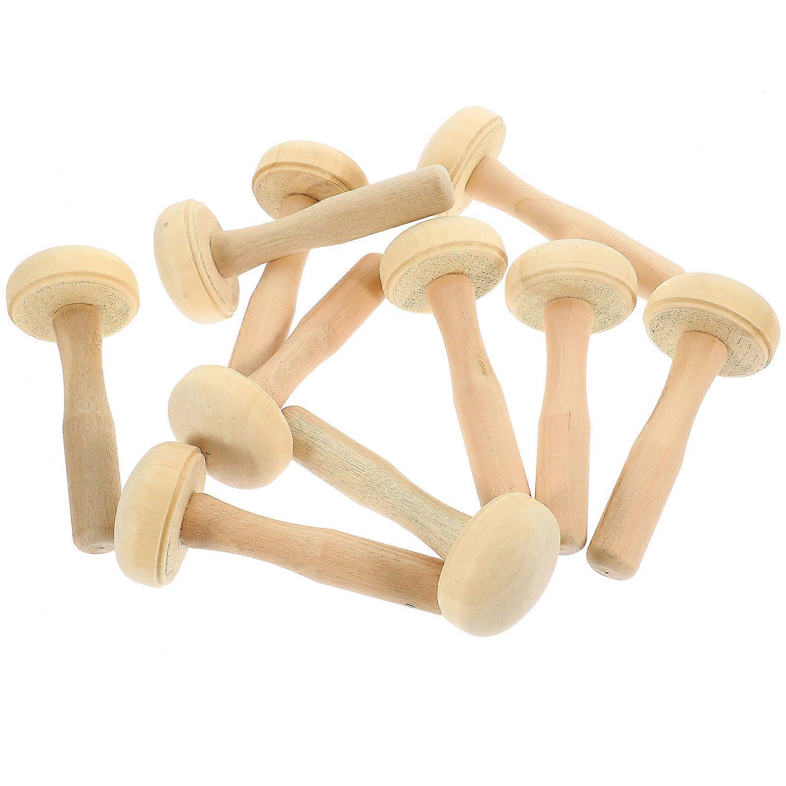 10pcs Art Ink Roller Durable Wooden Printmaking Tools Ergonomic Handle for DIY Painting Craft Projects Easy Ink Application Rubbing