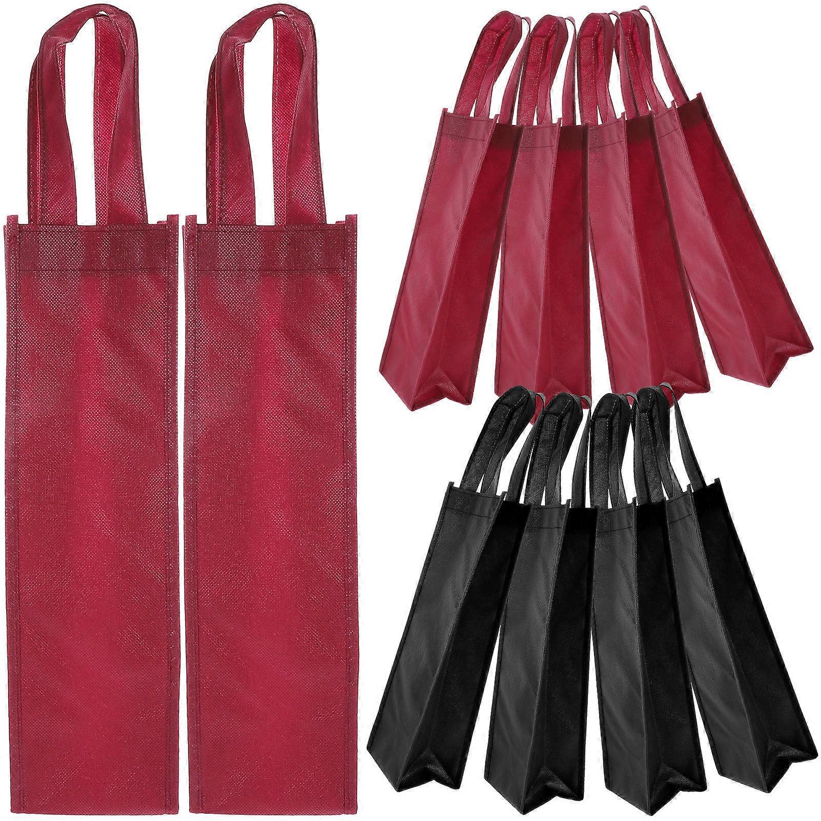 أكياس تخزين النبيذ المتينة 10 قطع قماش غير منسوج مناسبة لأعياد الميلاد والمطاعم وحفلات الشاطئ