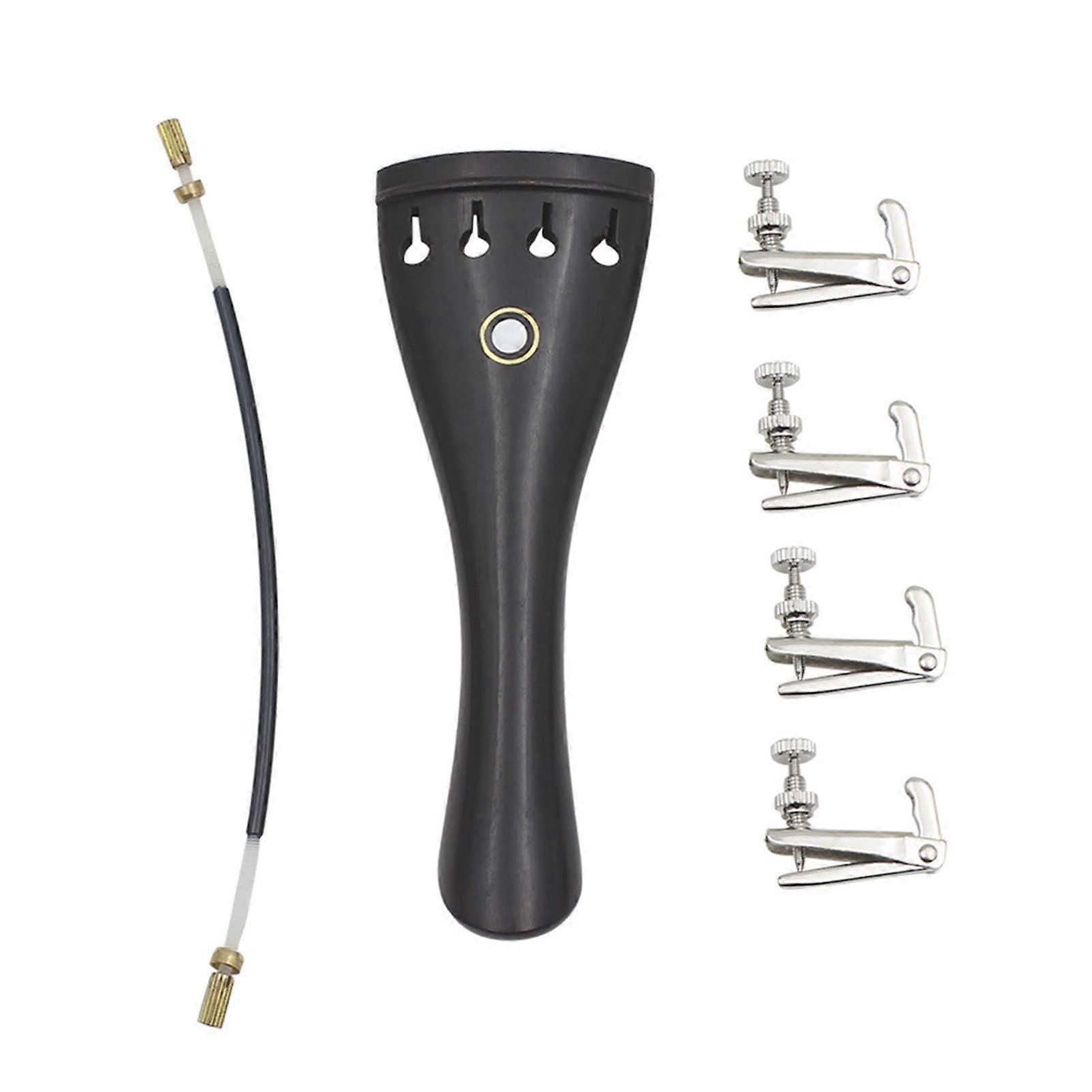 Ebenholz tailpiece string fine tuner kits for 4/4 3/4 violin replacement parts suitable for violin instruments