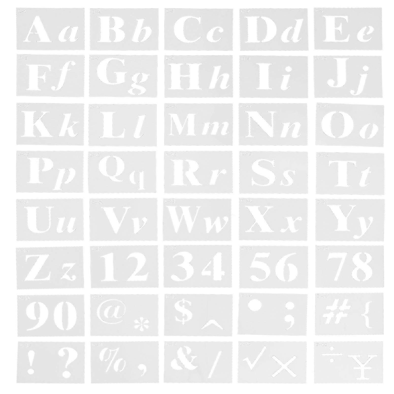 Multi Color Alphabet Stencils In A5 Size Ideal For Artists Creating And Fabric Decoration 40Pcs