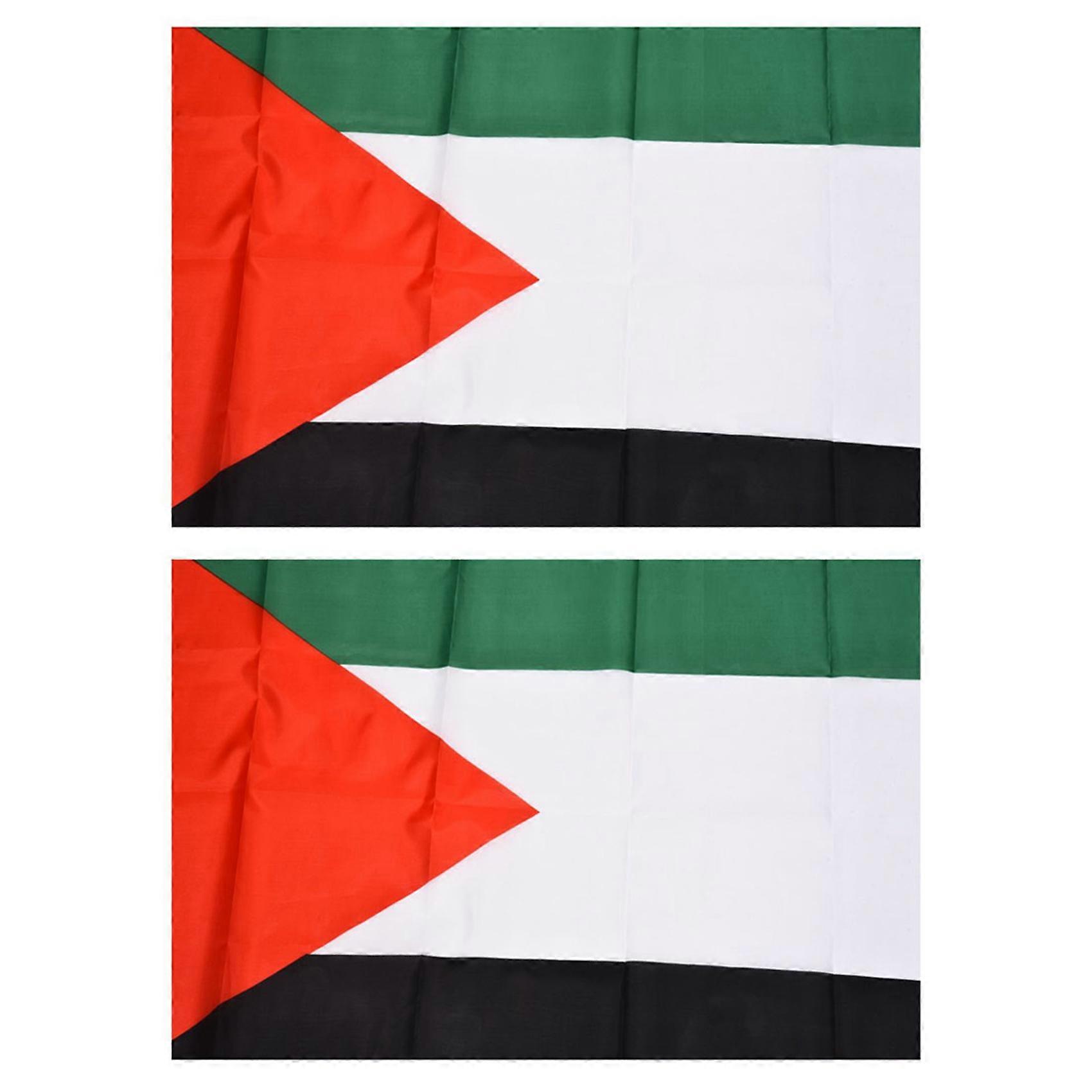 2X Palestine National Flag 5ft x 3ft
