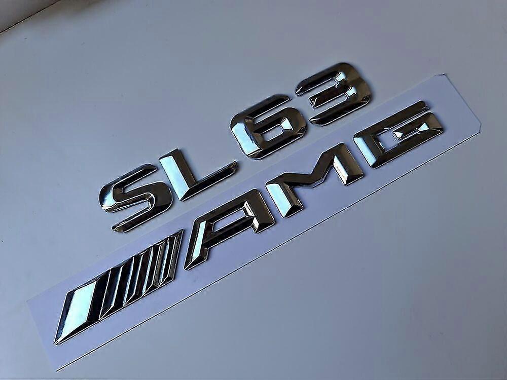 Sl63 Amg Ασημί/Χρώμιο Αριθμός Γραμμάτων Πίσω Μπότα Έμβλημα Sl Κατηγορία Mercedes