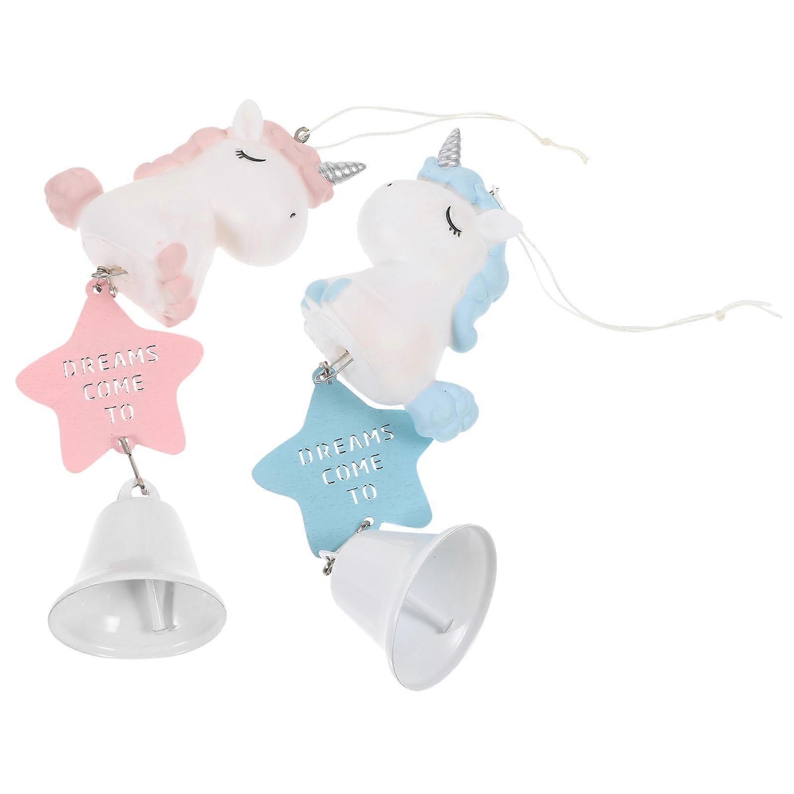 Unicorn Wind Chimes 2Pack Creative Hanging Decor For Home Decoration Assorted Style