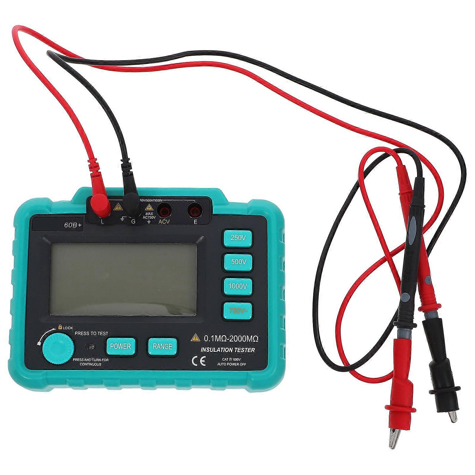 Digital Insulation Tester Megohmmeter Designed For Electrical Maintenance Engineers Black 1 Set Resistance Measurement
