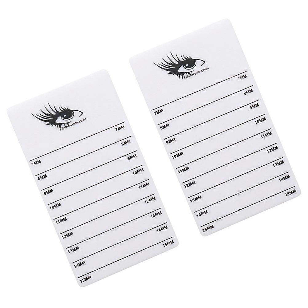 Acrylic Eyelash Extension Display Board 2 Pcs For Make Up Artists White Rectangle Organizational Tool