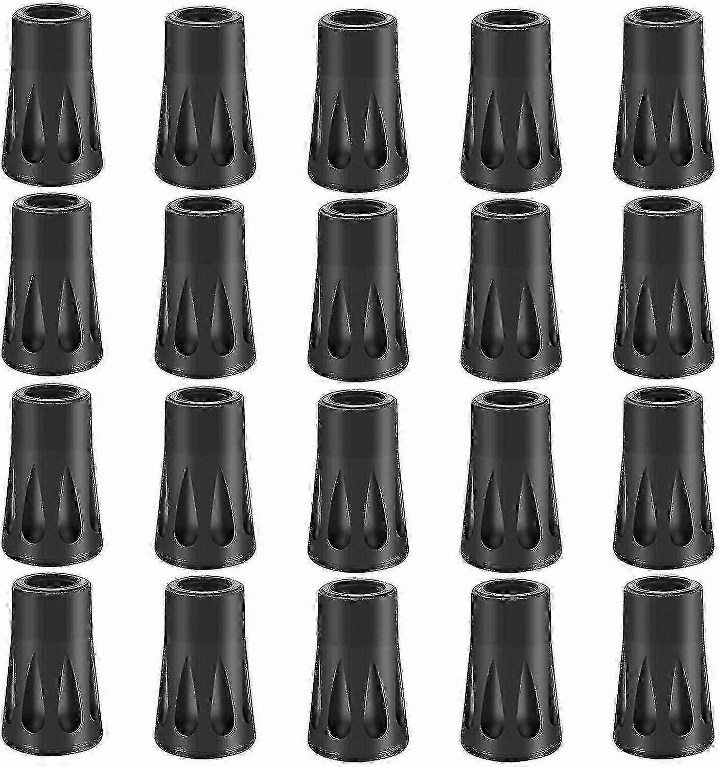 20 X Rubber Buffer Set Hiking Poles Rubber, Buffer Nordic Walking Pads, Asphalt Pads Replacement Pla