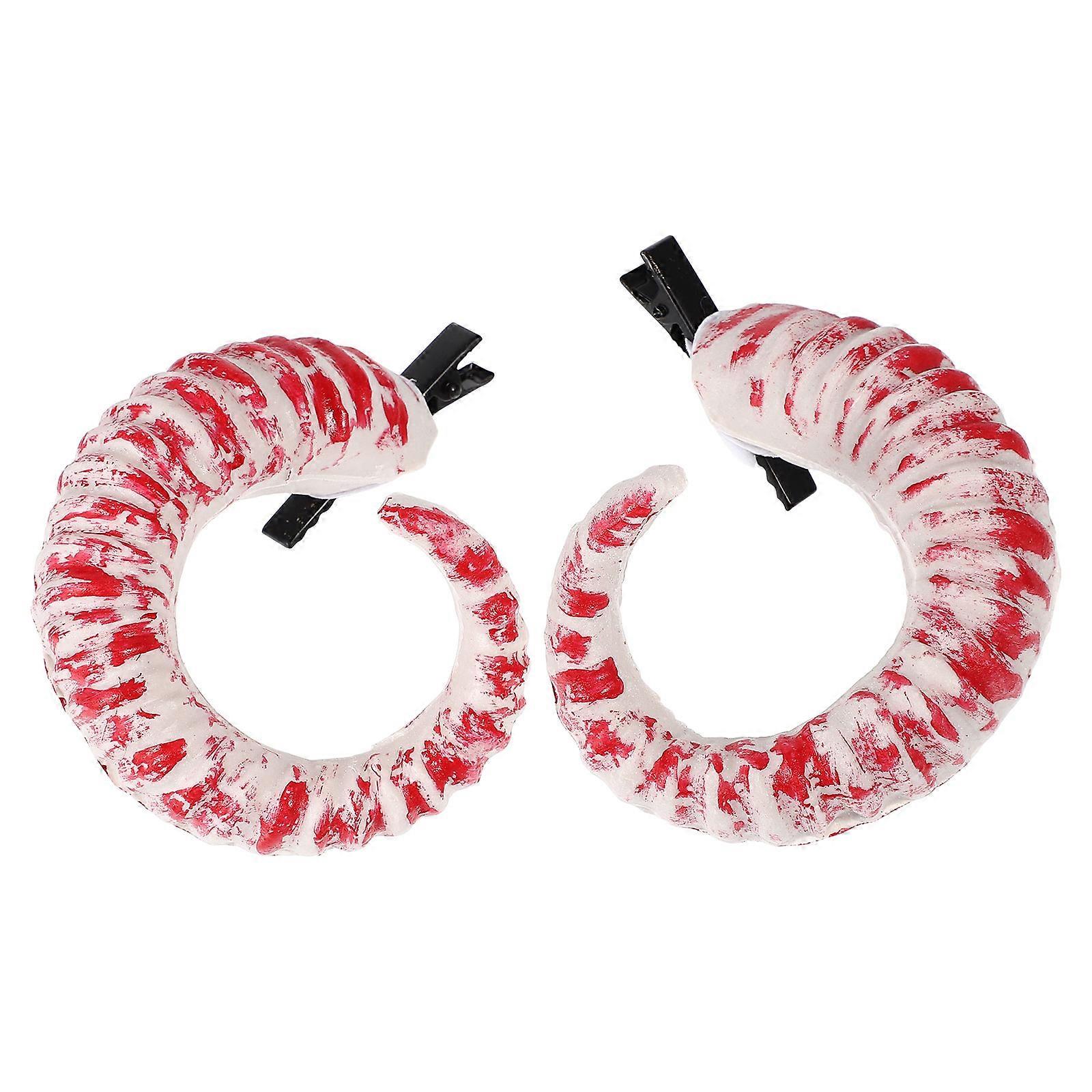 Goth Hair Accessories 1 Pair Gothic Cosplay Horn Costume Accessory Multi Color Horn Shape For Teens Adults