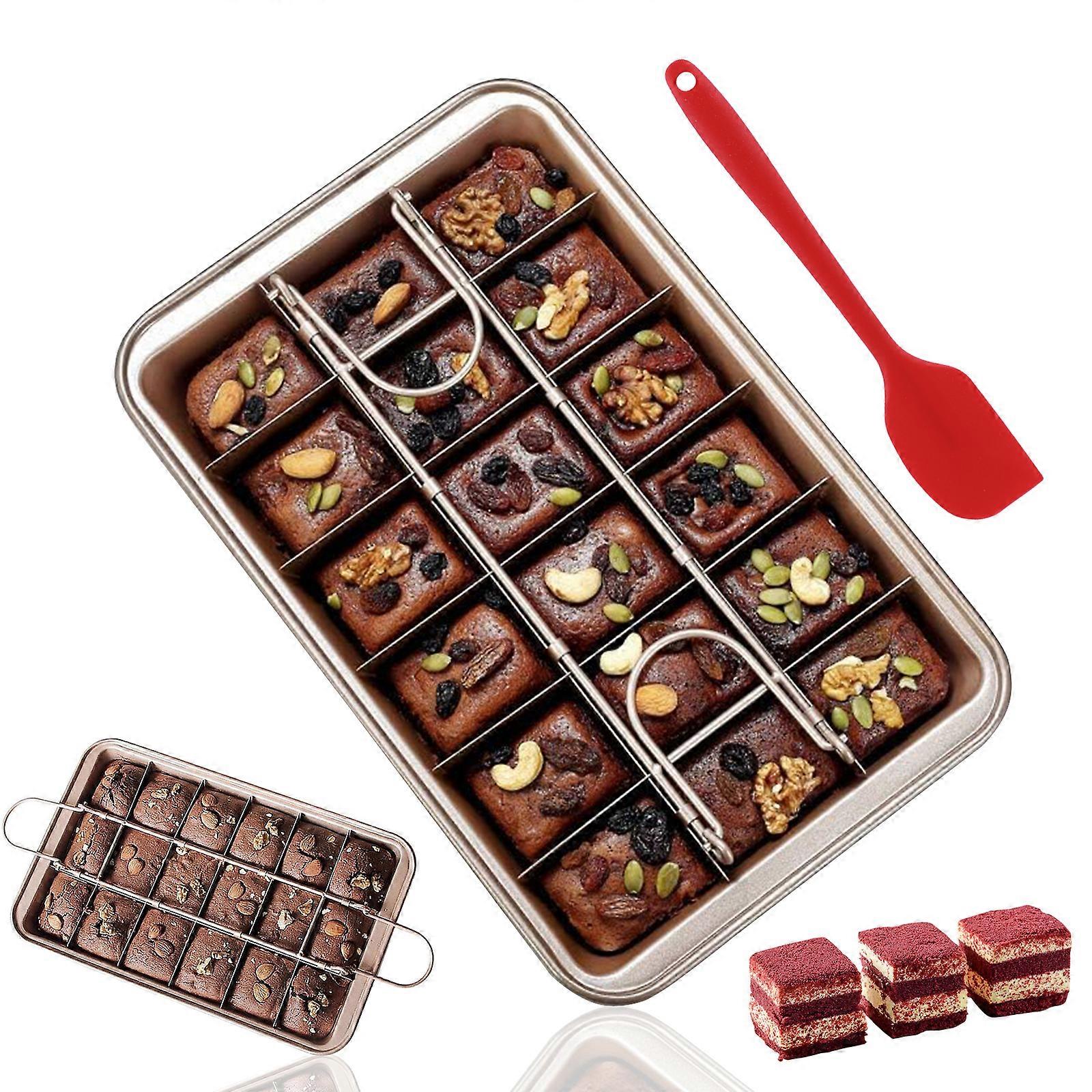 Nonstick Solid Bottom Brownie Pan (with Scraper)