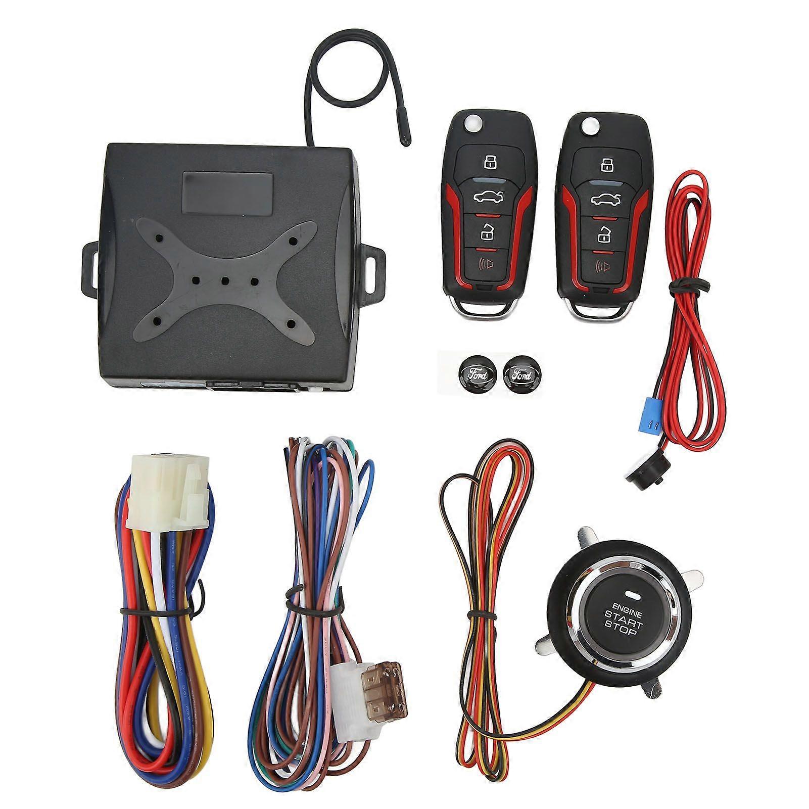 12V car keyless entry system with one button start and remote lock