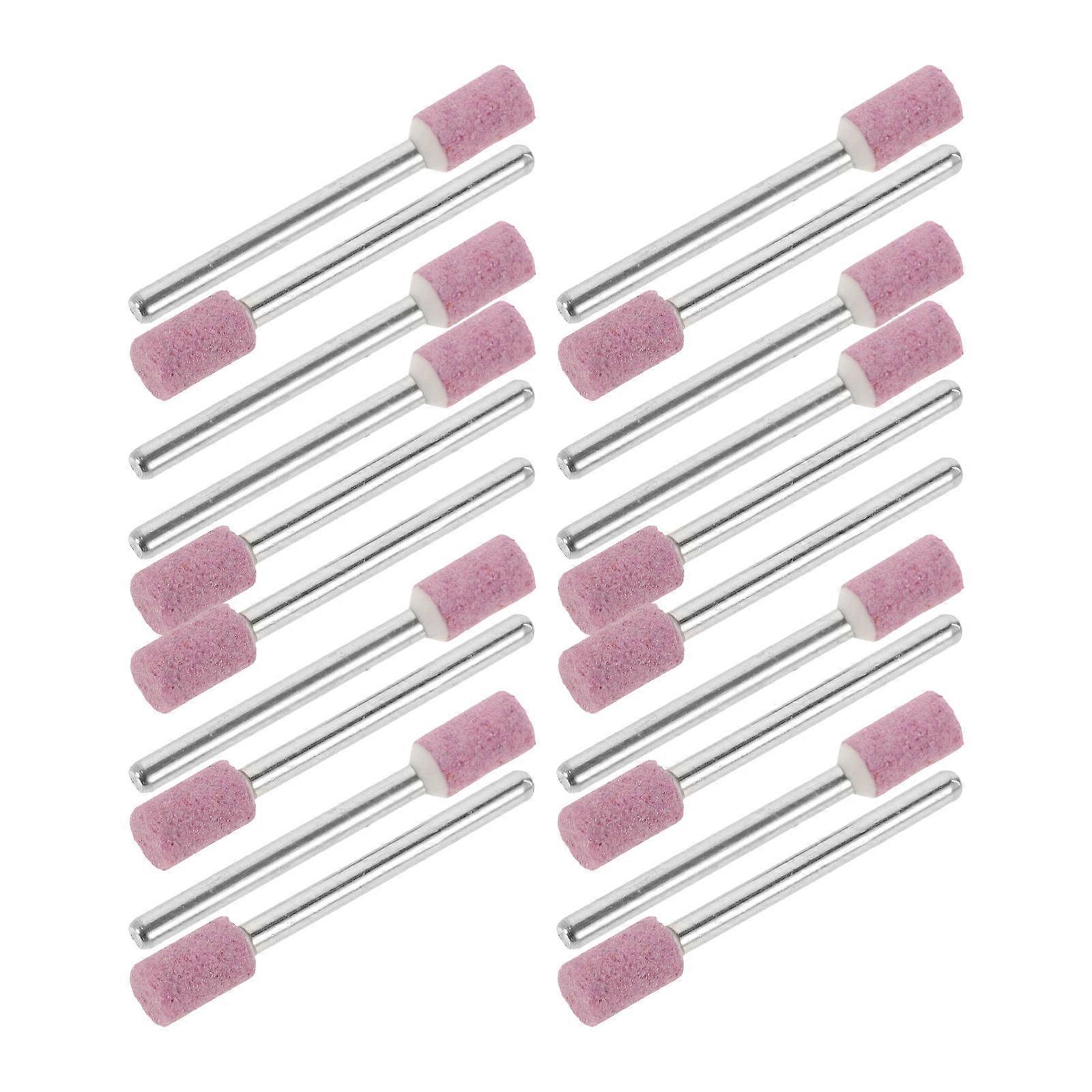 Grinding Stone 50Pcs Sanding Drill Bit For DIY Projects Rotary Tools Accessories 6mm Pink Abrasive Mounted Stone
