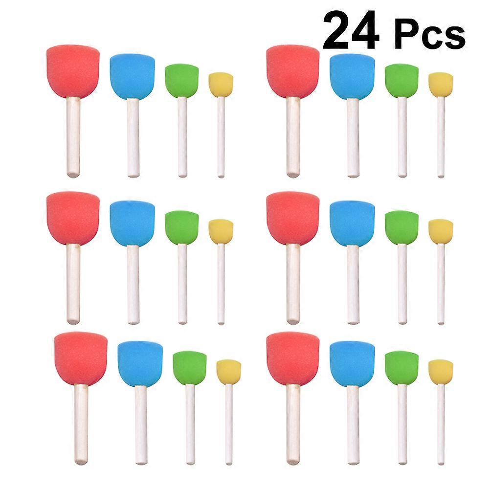 Art Tools for Kids Featuring Round Sponge Brushes, Great for Graffiti and Creativity