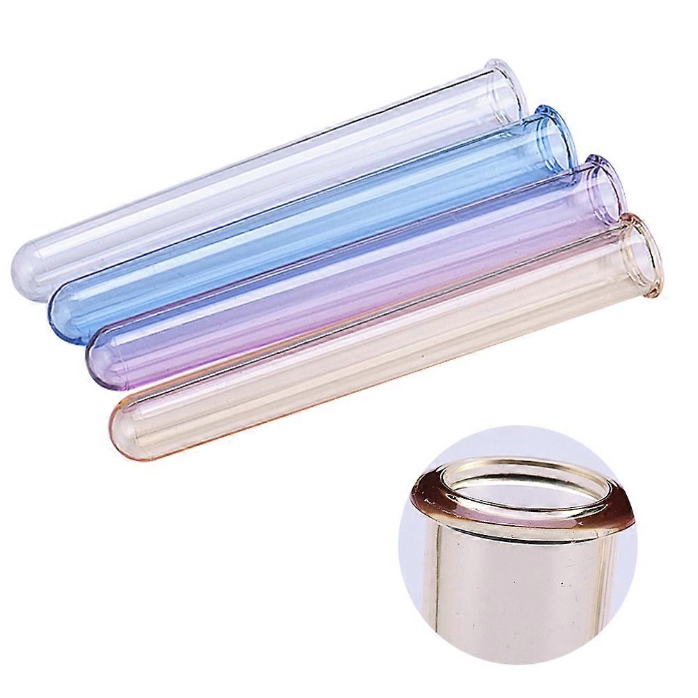 Clear Plastic Test Tubes for Liquid Holding Premium PC Material 4pcs 12cm