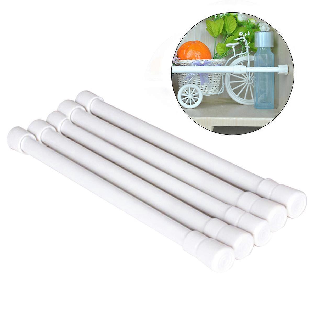 White Iron Shower Curtain Rod for Bathroom Use Adjustable and 3050cm
