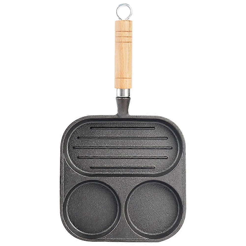 NonStick Grill Pan for All Hob Types, Steak Egg Pan, Portable Pan with Removable Handle