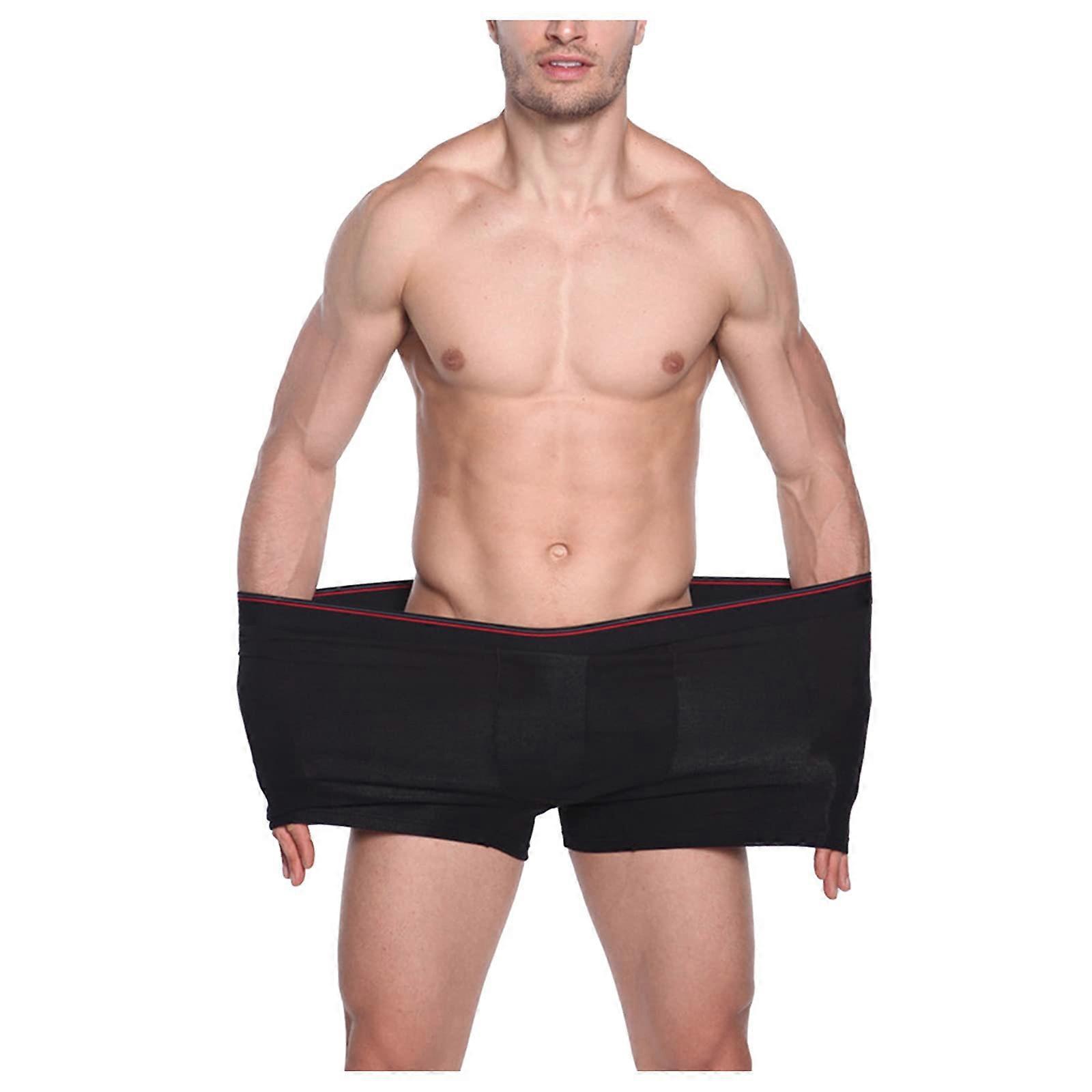 Men's Boxer Shorts Cotton For Men 3XL Schwarz Stretch Underwear Retro Trunks