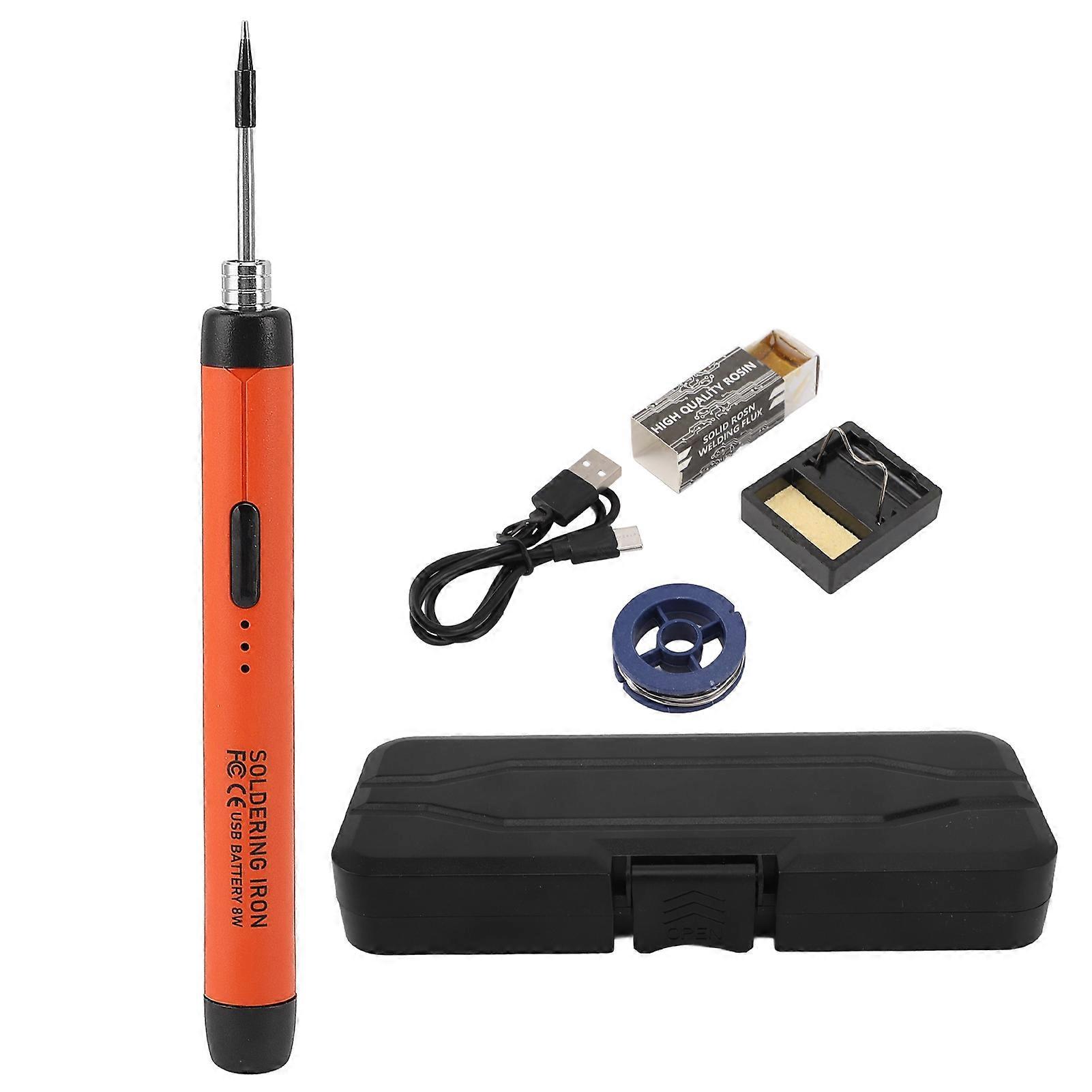 Touch Sensor Soldering Iron Kit with 800mAh Battery & Anti-Oxidation Tips for DIY