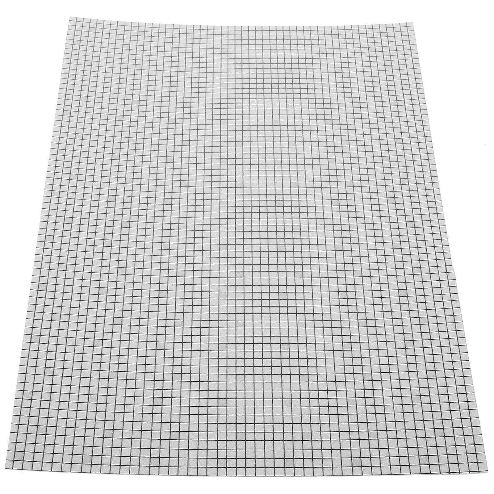 Durable ABS Mini Floor Tiles for Decoration Light Grey One Sheet 7x7 Inch