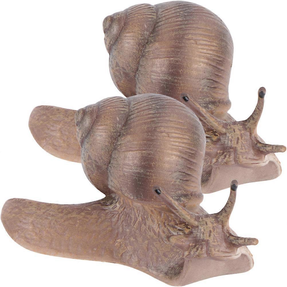 2pcs Realistic Snail Figures Educational Animal Models for Home Garden Play and Imaginative Learning Fun