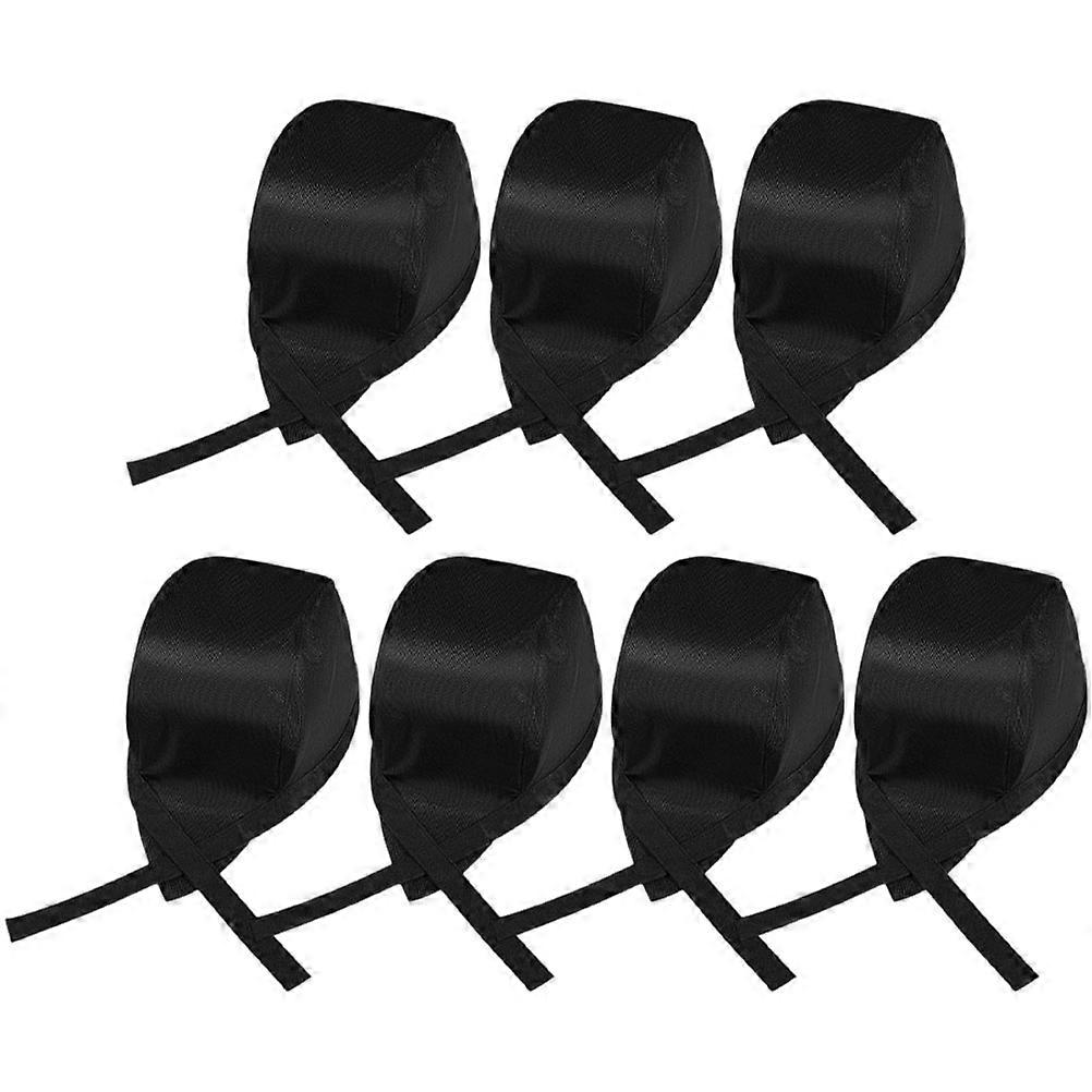 7pcs Comfortable Cotton Chef Hats for Cooking, Baking, Kitchens – Washable, Black Headwear for Chefs, Cooks, Bakers, Waiters