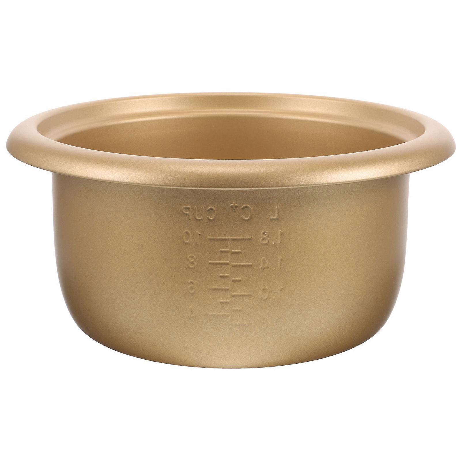 Golden NonStick Rice Cooker Inner Pot Replacement Made of Aluminum Alloy for Storage Use 7.0 Cups