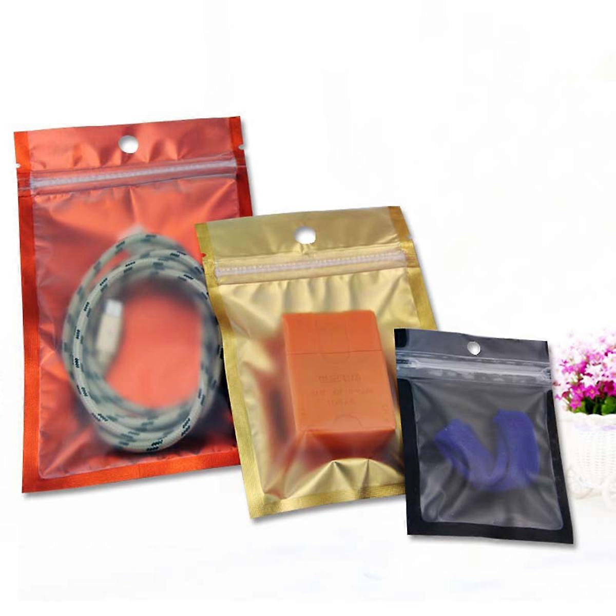 200Pcs Flat Zipper Zealed Resealable Bags For Party Favor And Home Use Ideal For Baking Cookies Nuts Tea And More 13x8.5x0.1cm Assorted Color