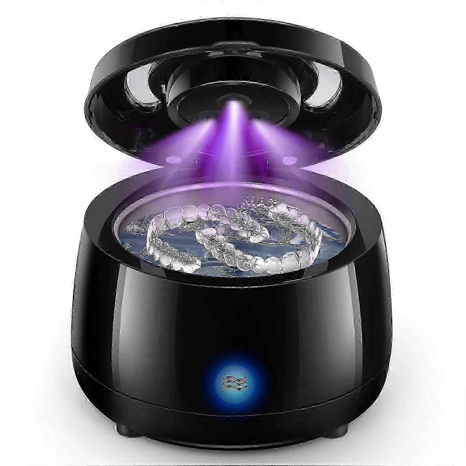 منظف التجنيب بالموجات فوق الصوتية لأطقم الأسنان ، منظف أسنان احترافي بالموجات فوق الصوتية 43 كيلو هرتز / 180 مل ، آلة تنظيف صوتية للواقي الليلي للفم