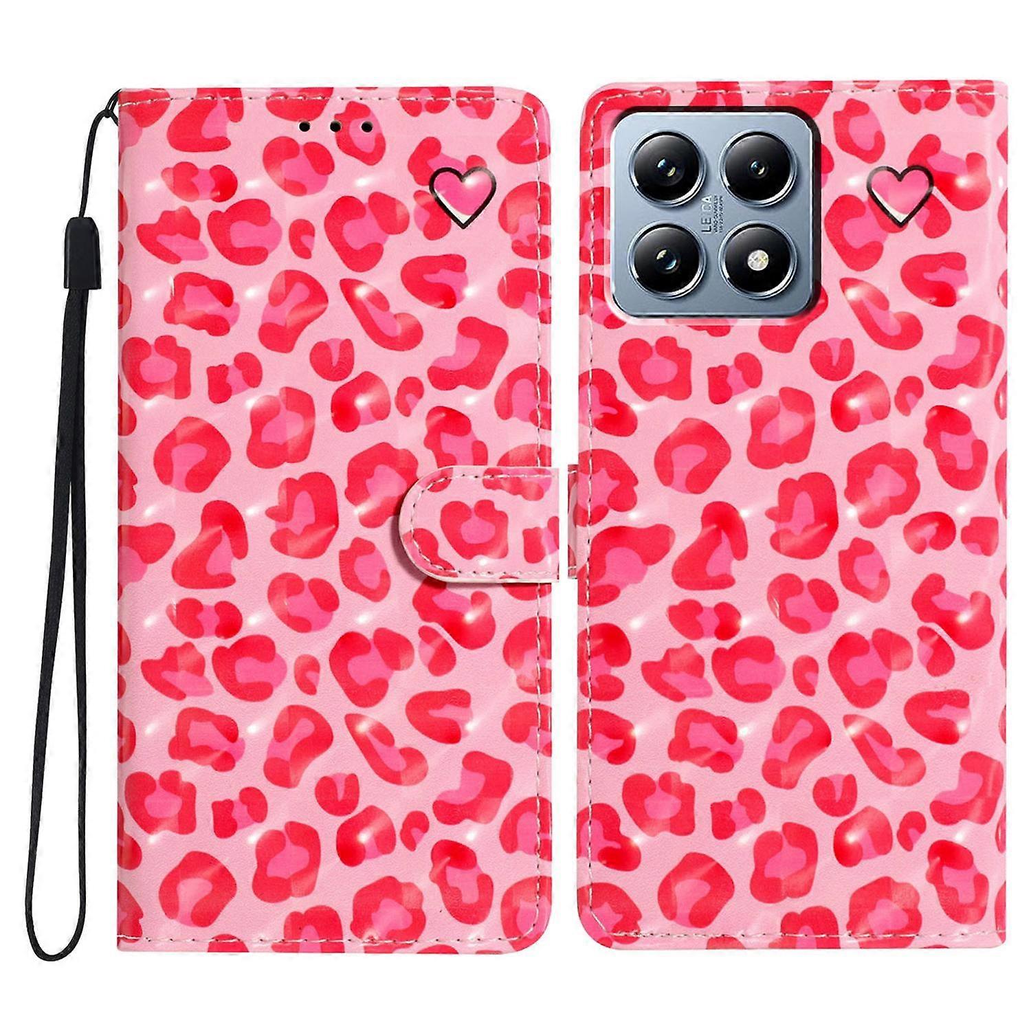 For Xiaomi 14T Pro Case PU Leather Wallet Phone Cover 3D Pattern Printing