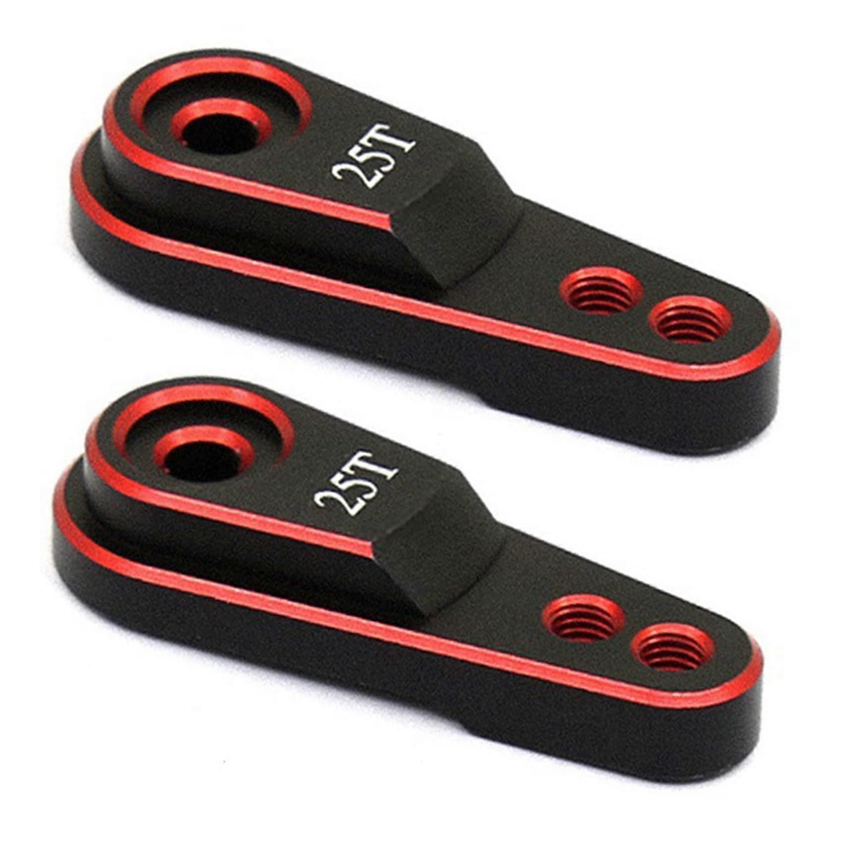 Servo Arm Horn 2X Hard Aluminum Alloy 25T M3 Steering Link For 1/10 TRX-4 Metal Upgrade Parts Red
