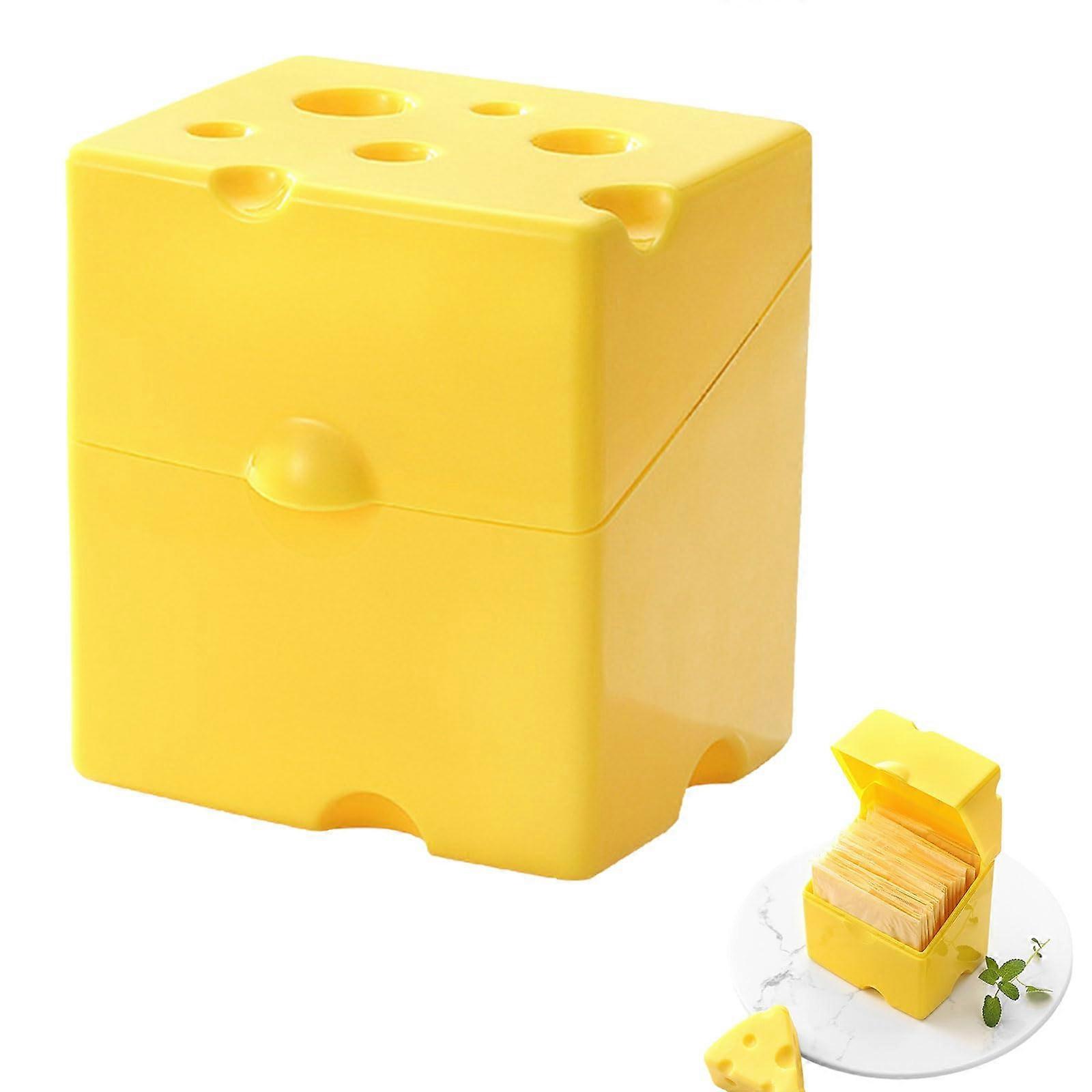 Storage Container for Cheese Slices 10.5 x 10 x 8 Cm BPA Free Fridge Cheese Container With Lid Small Cheese Storage Box