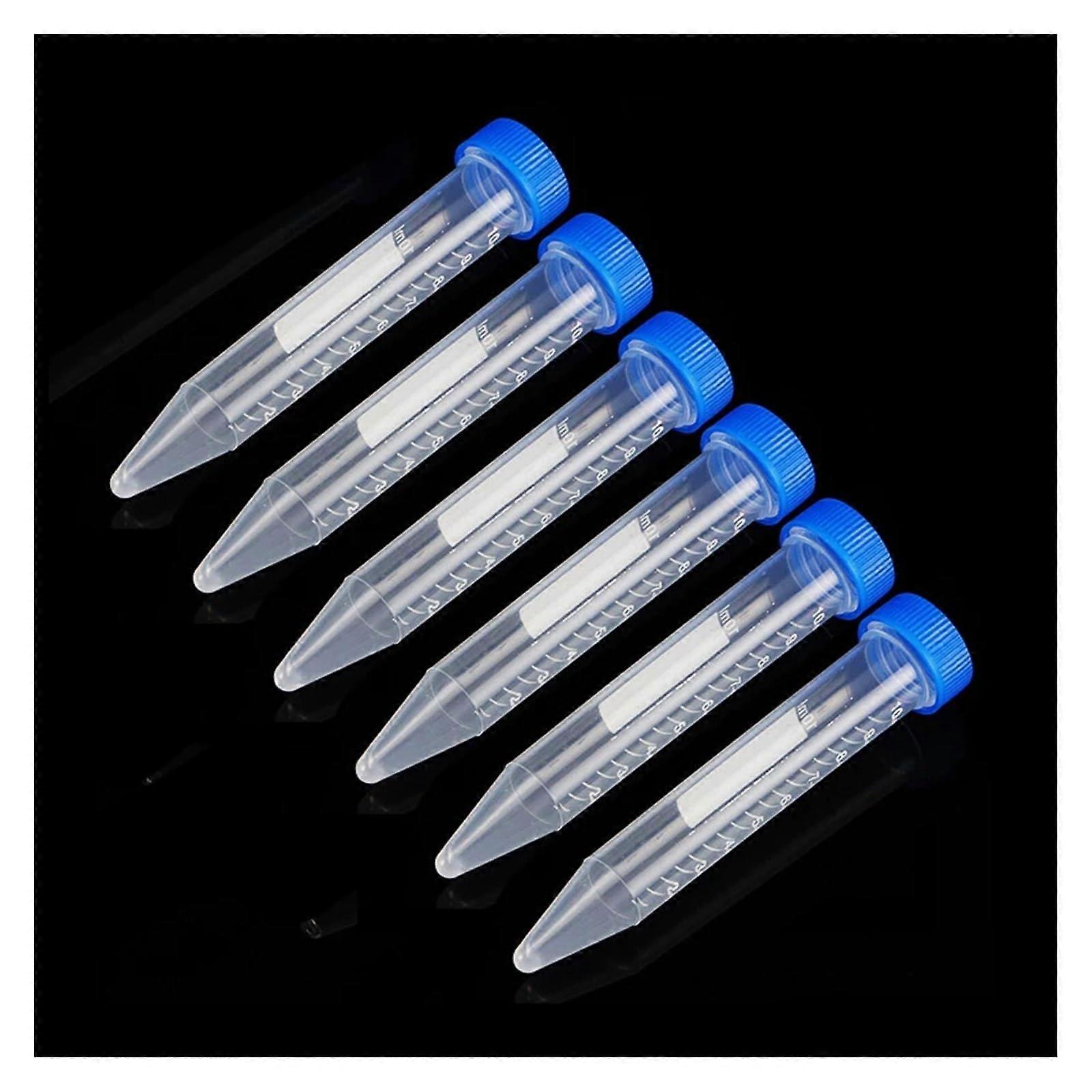 MENGKE 10-Pack 10ml Transparent Plastic Centrifuge Tube Sample Storage Container for Experiments and Lab Use