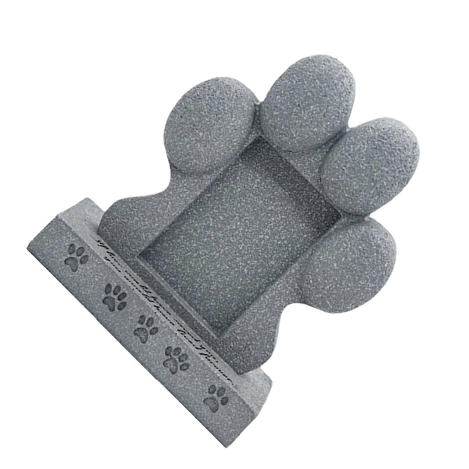 Pet Dog Cats Memorial Resins Statue Pet Tombstone For Garden And Indoor Display Pet Loss Sympathy Pet tombstone gray