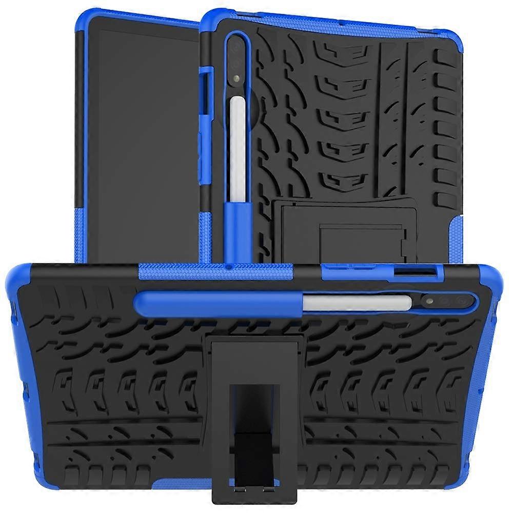 Tablet PC Case for Samsung Galaxy Tab S7 11 Inch, Shockproof TPU  PC Shell with Stand (Dark Blue)