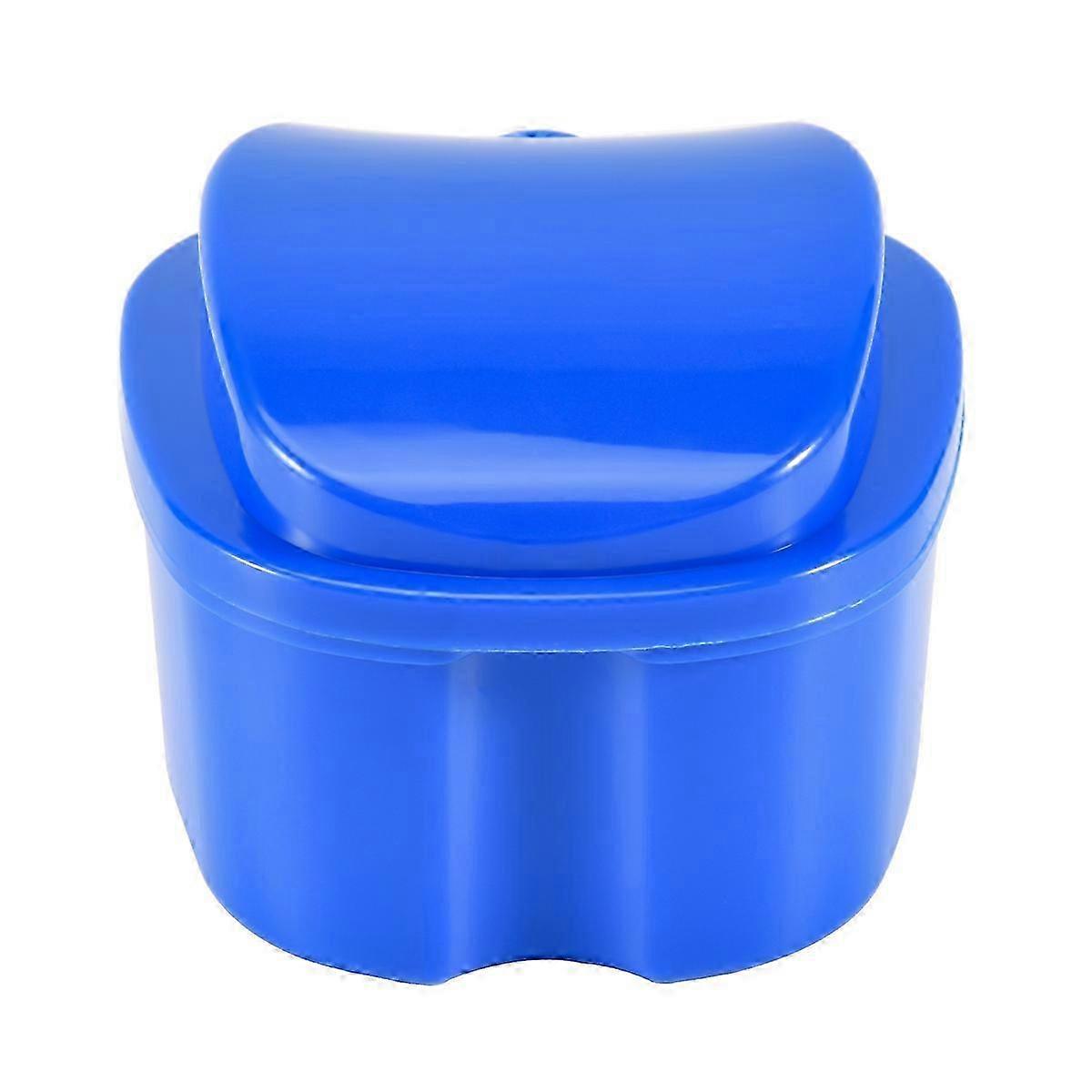 Denture Storage Solution: Case, Cup with Strainer & Bath Box for False Teeth with Basket Net Co
