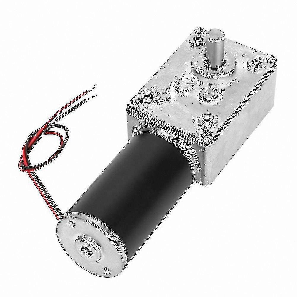 12V DC Gear Motor with 8mm Shaft, High Torque Reversible Worm Gearbox for Speed Reduction