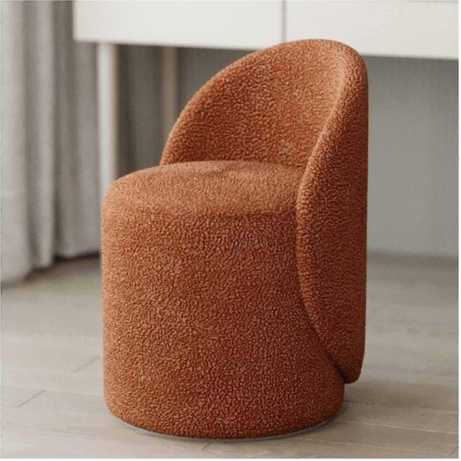 Plush Velvet Dining Chair Model C Vanity Makeup Chair With Backrest And Padded Seat Non Rotatable For Dressing Table