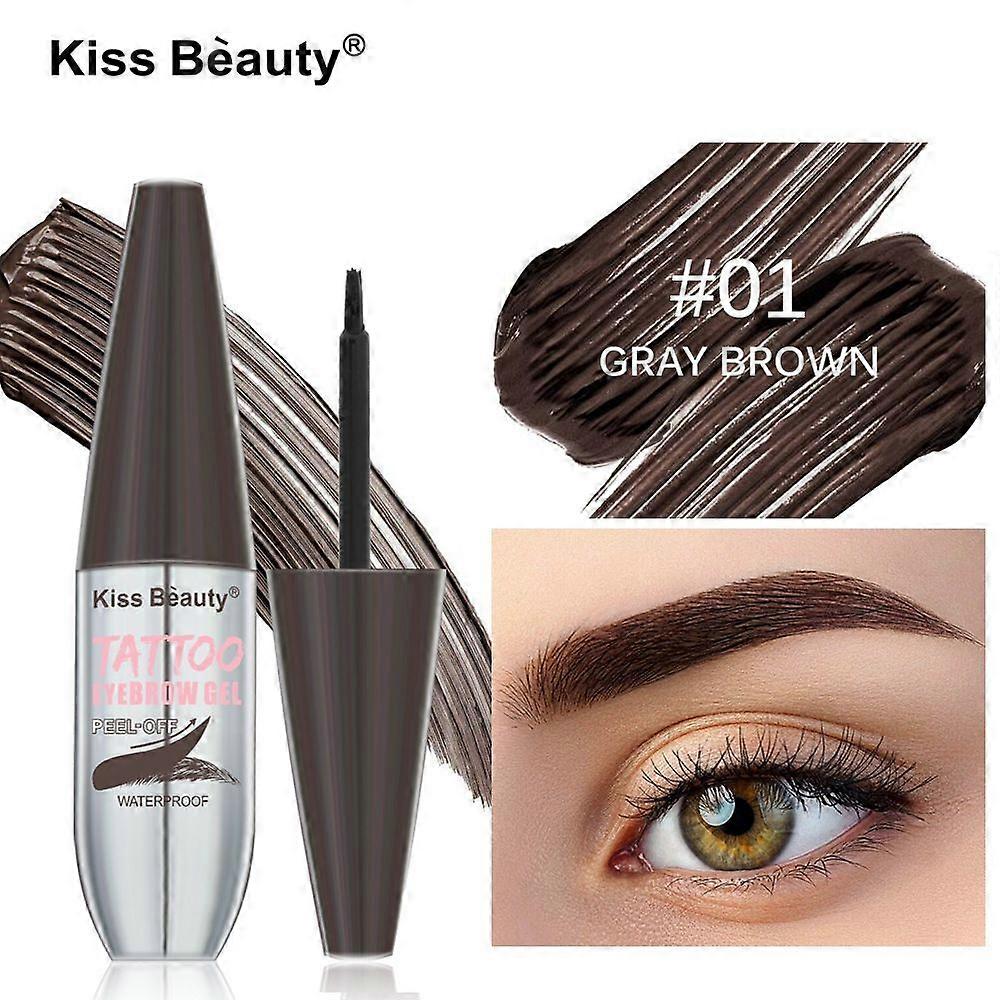 Easy Peel off Eyebrow Gel, Tattoo Eyebrow Gel Easy Peel Off, Tinted Eye Brow, Professional Eye Brow Tint, Waterproof & Sweatproof