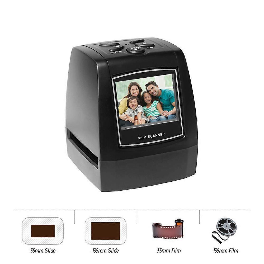 35/135mm film scanner film negative slide scan with 2.36 inch LCD screen black
