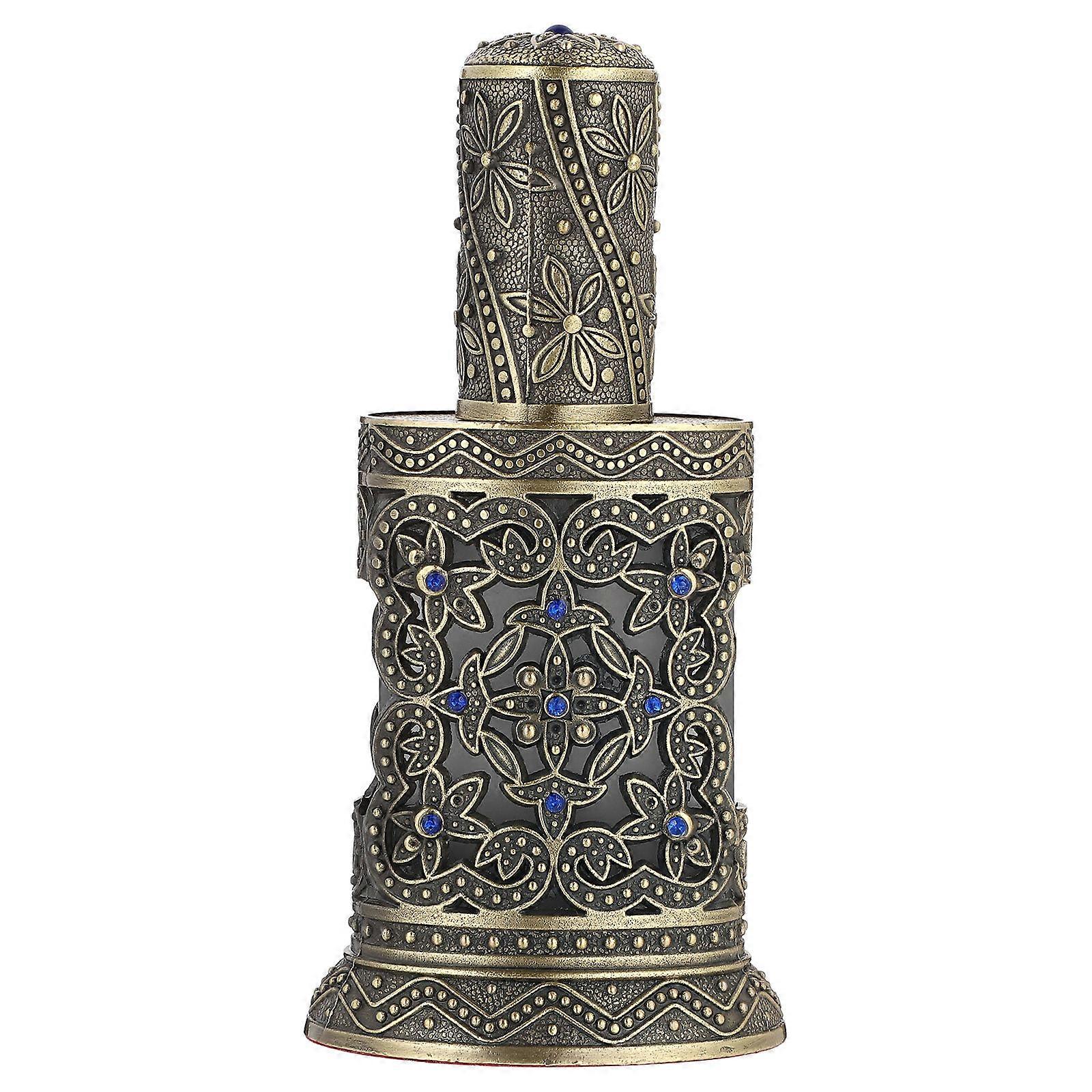 Portable Perfume Bottle Antique Shape for Travel Composite Material Blue Tight Sealing Function 1Set